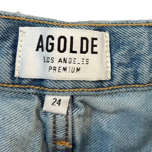 Agolde Parker Vintage Cut Off Distressed Jean Shorts - Picture 8 of 12
